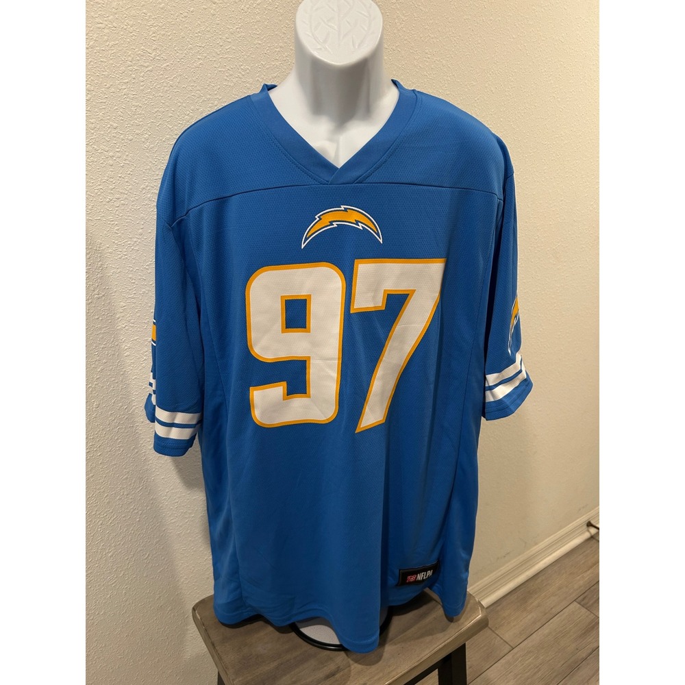 NFL Team Apparel Joey Bosa Los Angeles Chargers Jersey Blue Mens XL 97 Football